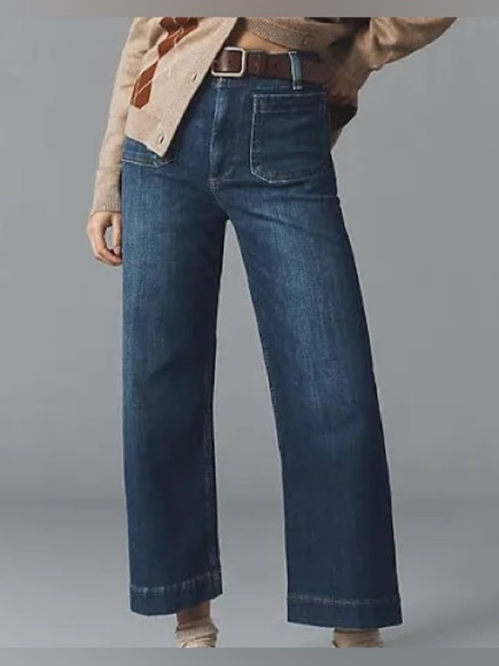 Anthropologie Pilcro Colette 16W Wide Leg Women's Jeans in Dark Blue